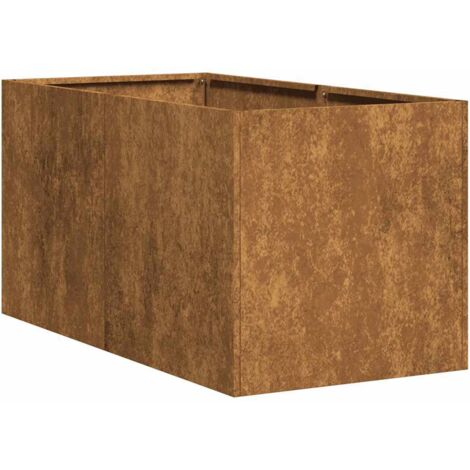 Jardinière，Bac à fleurs，Pot de fleurs rouillé 40x80x40 cm acier inoxydable CFW55726