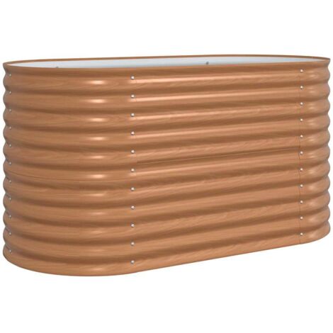 Jardinière，Bac à fleurs，Pot de fleurs surélevée Marron 160 x 80 x 81 cm Acier CFW75261