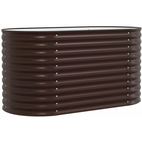 Jardinière，Bac à fleurs，Pot de fleurs surélevée Marron 160 x 80 x 81 cm Acier CFW82420