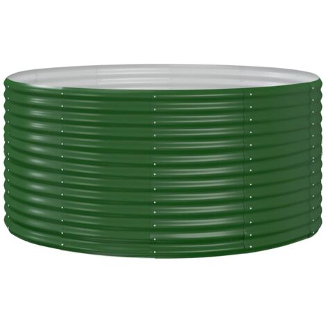 Jardinière，Bac à fleurs，Pot de fleurs surélevée Vert 140 x 140 x 68 cm Acier galvanisé CFW37763
