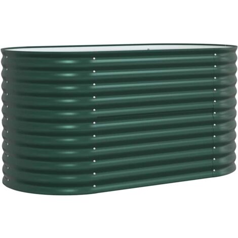 Jardinière,Bac à fleurs,Pot de fleurs surélevée Vert 160 x 80 x 81 cm Acier CFW17720