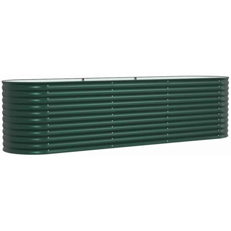 Jardinière,Bac à fleurs,Pot de fleurs surélevée Vert 320 x 80 x 81 cm Acier CFW54996