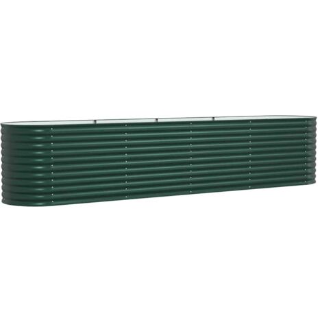 Jardinière,Bac à fleurs,Pot de fleurs surélevée Vert 400 x 80 x 81 cm Acier CFW57889