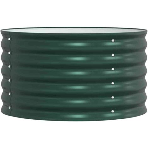 Jardinière,Bac à fleurs,Pot de fleurs surélevée Vert 80 x 80 x 44 cm Acier CFW80065