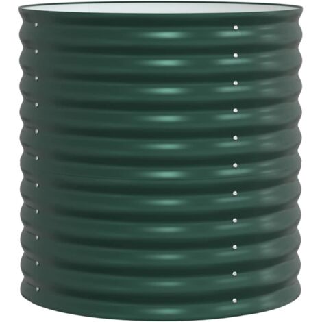 Jardinière,Bac à fleurs,Pot de fleurs surélevée Vert 80 x 80 x 81 cm Acier CFW84316