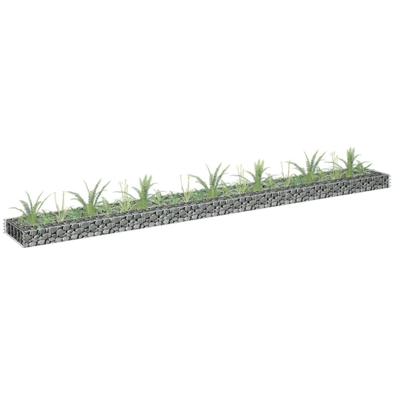 Design In - Jardinière,Lit surélevé à gabion Acier galvanisé 270x30x10 cm CFW67116