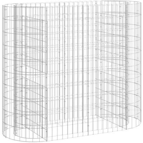 Jardinière，Lit surélevé à gabion Fer galvanisé 120x50x100 cm CFW85121