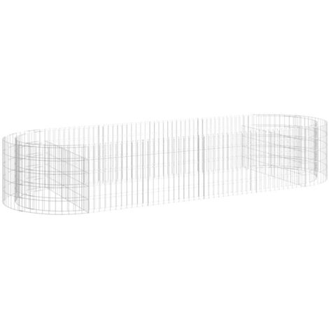Jardinière，Lit surélevé à gabion Fer galvanisé 300x100x50 cm CFW17993