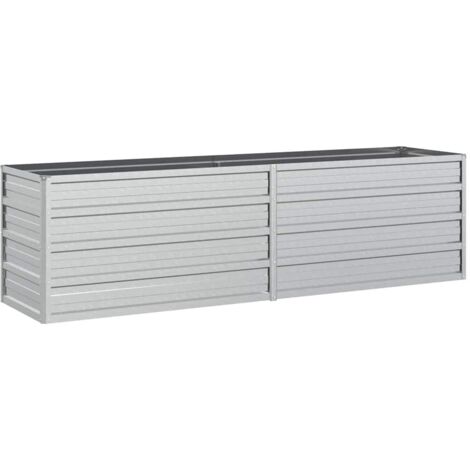 Jardinière，Lit surélevé de jardin 160x40x45 cm Acier galvanisé Argenté CFW56452