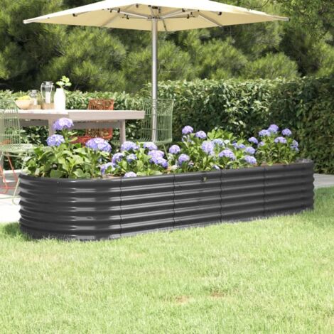 Jardinière，Lit surélevé de jardin Acier enduit de poudre Anthracite CFW53211