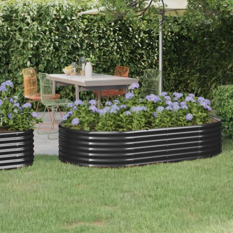 Jardinière，Lit surélevé de jardin Acier enduit de poudre Anthracite CFW56920
