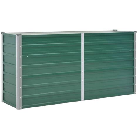 Jardinière，Lit surélevé de jardin Acier galvanisé 160x40x77 cm Vert CFW32953