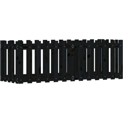 Jardinière，Lit surélevé de jardin design de clôture 150x50x50cm pin massif CFW24304