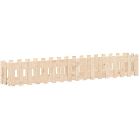 Jardinière，Lit surélevé de jardin design de clôture 200x30x30cm pin massif CFW95616
