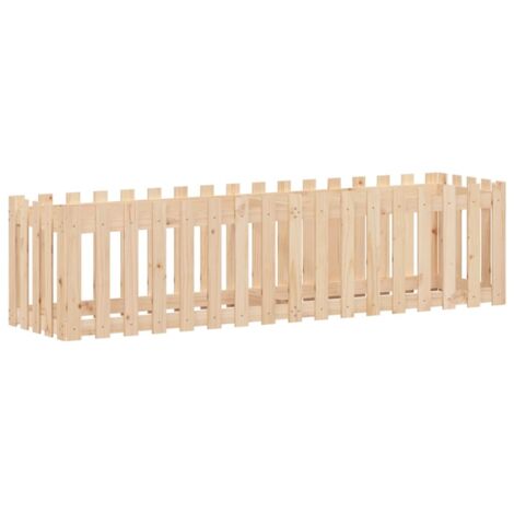 Jardinière，Lit surélevé de jardin design de clôture 200x50x50cm pin massif CFW29322