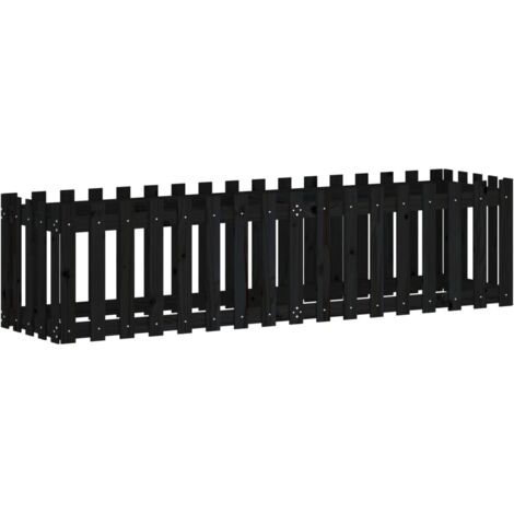 Jardinière，Lit surélevé de jardin design de clôture 200x50x50cm pin massif CFW46983