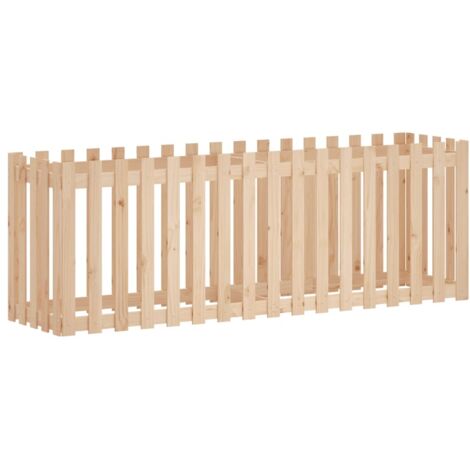 Jardinière，Lit surélevé de jardin design de clôture 200x50x70cm pin massif CFW32449