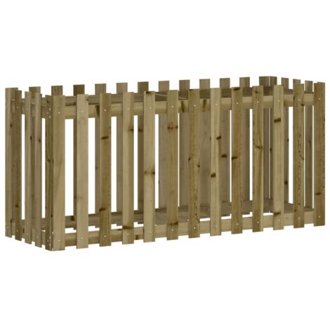 Jardinière，Lit surélevé de jardin design de clôture bois de pin imprégné CFW92088