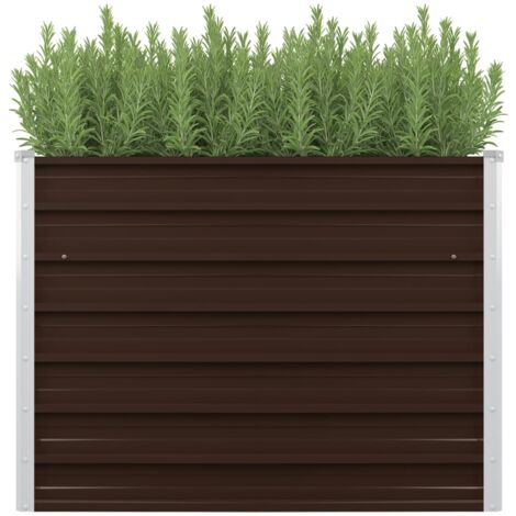 Jardinière，Lit surélevé de jardin Marron 100x40x77 cm Acier galvanisé CFW20479