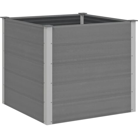 Jardinière，Lit surélevé de jardin WPC 100x100x91 cm Gris CFW63720