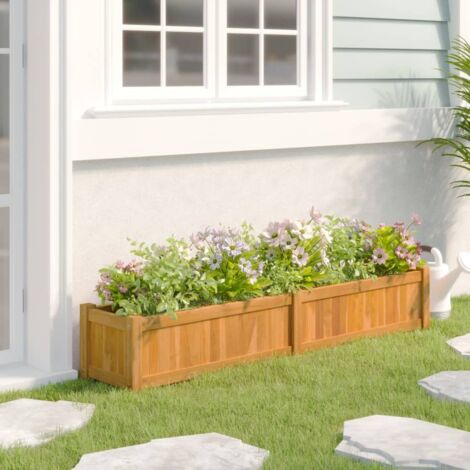 Jardinière，Lit surélevé，Pot de Fleurs 150x30x25 cm bois massif de teck XZZZ214530