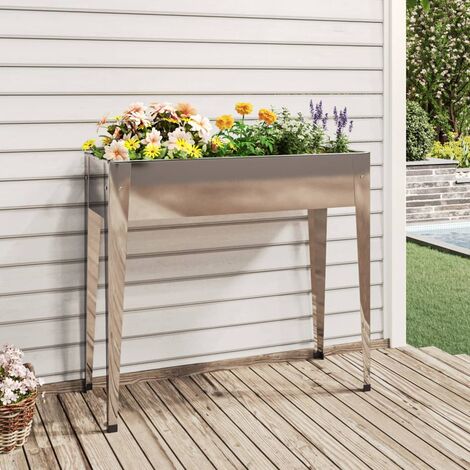 Jardinière,Pot Bac à fleurs 100,5x40,5x90 cm Acier galvanisé -58243