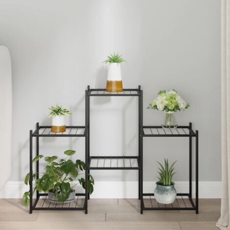Jardinière,Pot Bac à fleurs 83x25x60 cm Noir Fer -12218