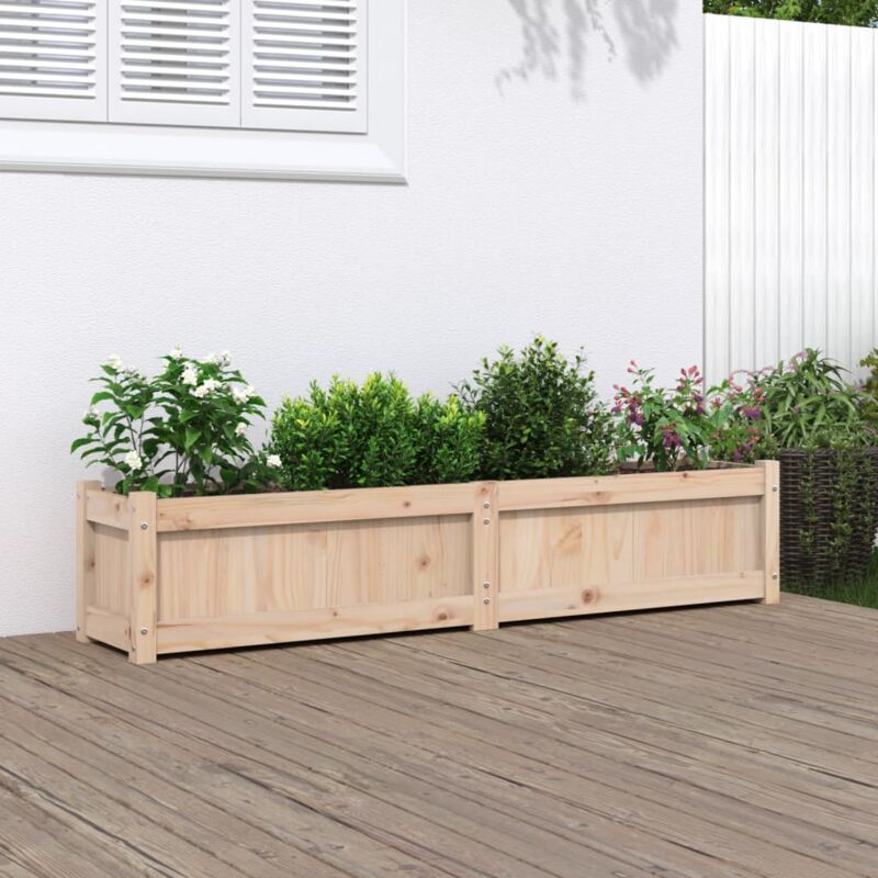Jardinière,Pot de fleurs,Bac à fleurs 150x31x31 cm bois de pin massif CFW92190