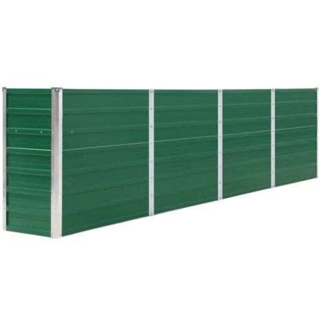 Jardinière,Pot de fleurs,Bac à fleurs 320x40x77 cm Acier galvanisé Vert CFW90668