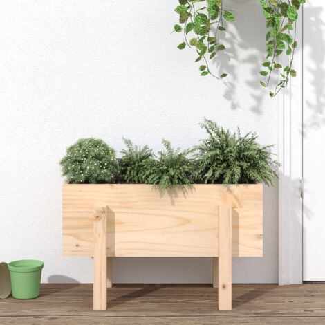 Jardinière，Pot de fleurs，Bac à fleurs 62x30x38 cm bois massif de pin CIV890376