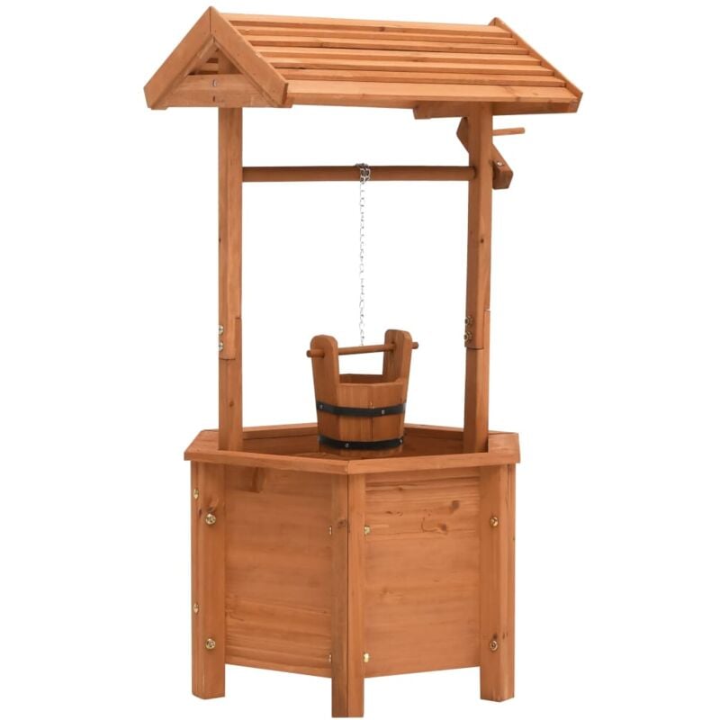 Jardinière,Pot de fleurs,Bac à fleurs à puits à souhait de jardin 40x40x84cm Bois de sapin CFW49897