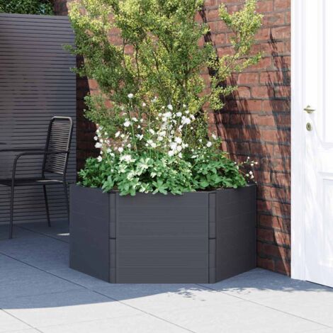 Jardinière，Pot de fleurs，Bac à fleurs anthracite PP CIV306679