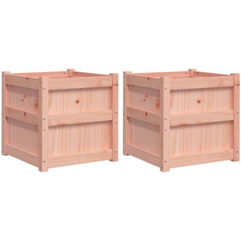 Jardinières 2 pcs  Bac à fleurs bois massif douglas
