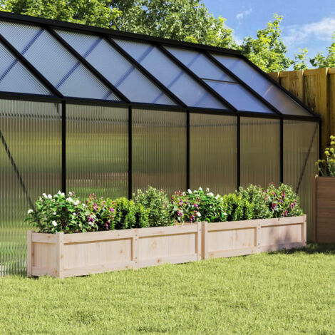 Jardinières 2 pcs, Bac à fleurs, Pot de fleurs bois de pin massif CON1598 DESIGN IN