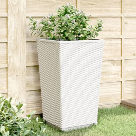 Jardinières 2 pcs blanc 32,5x32,5x57 polypropylène