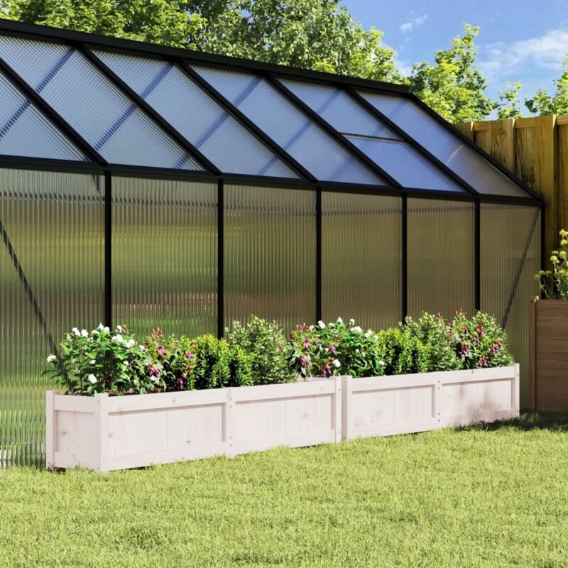 Vidaxl - Jardinières 2 pcs blanc bois de pin massif