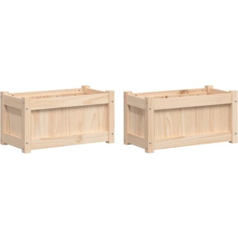 VIDAXL Jardinières 2 pcs bois de pin massif