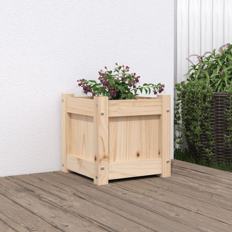 Vidaxl - Jardinière 31x31x31 cm bois de pin massif