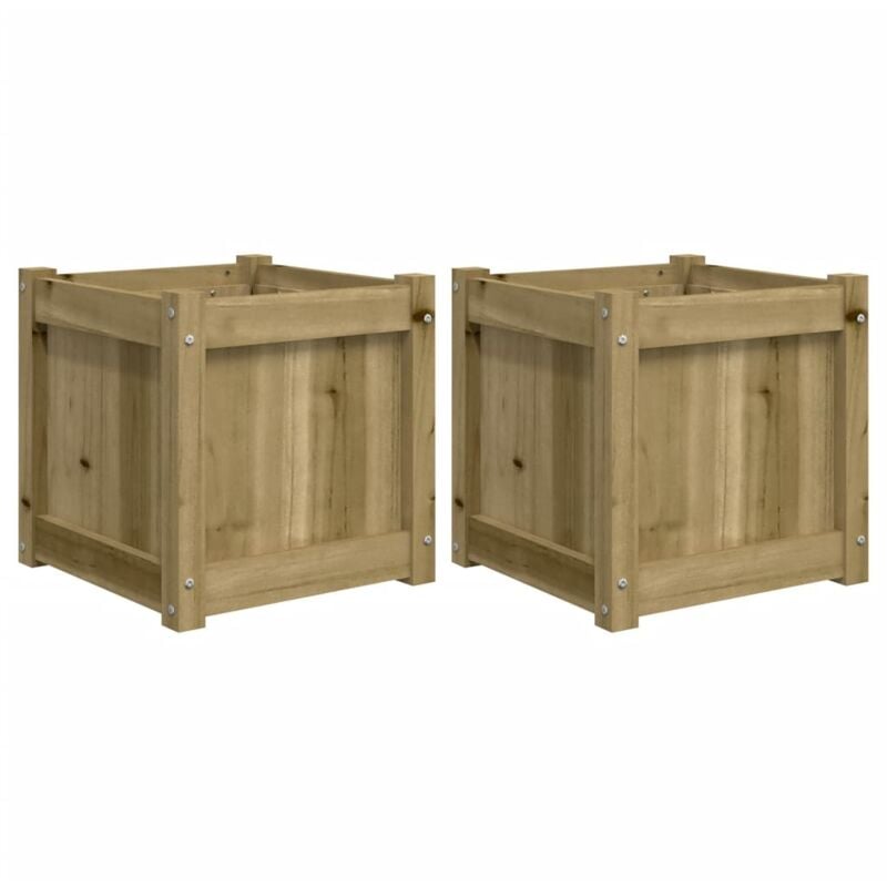 Vidaxl - Jardinières 2 pcs bois de pin imprégné