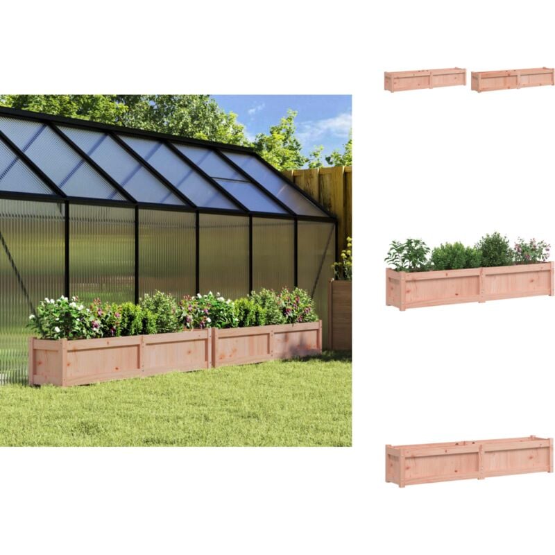 Jardinières 2 pcs bois massif douglas - Jardiniere En Bois - Jardinerie - Pots De Fleurs Exterieur - Decoration Jardin - Balcon