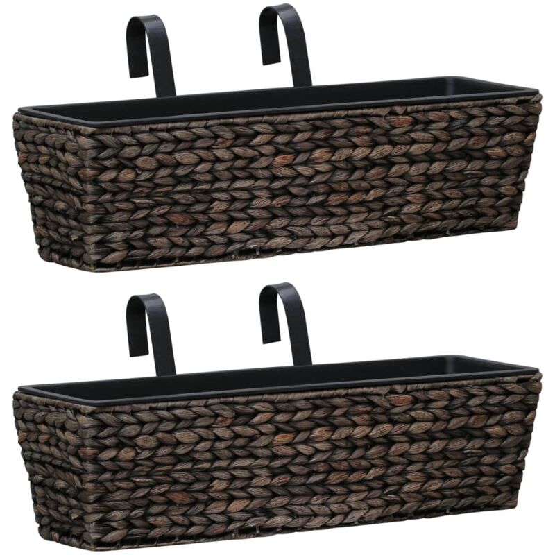 Vidaxl - Jardinières 2 pcs Jacinthe d'eau Marron