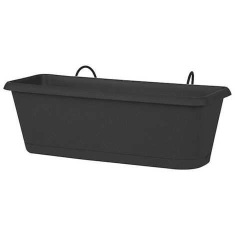 Jardinieres chorus 50cm plateau et suspension incluse gris anthracite - EDA