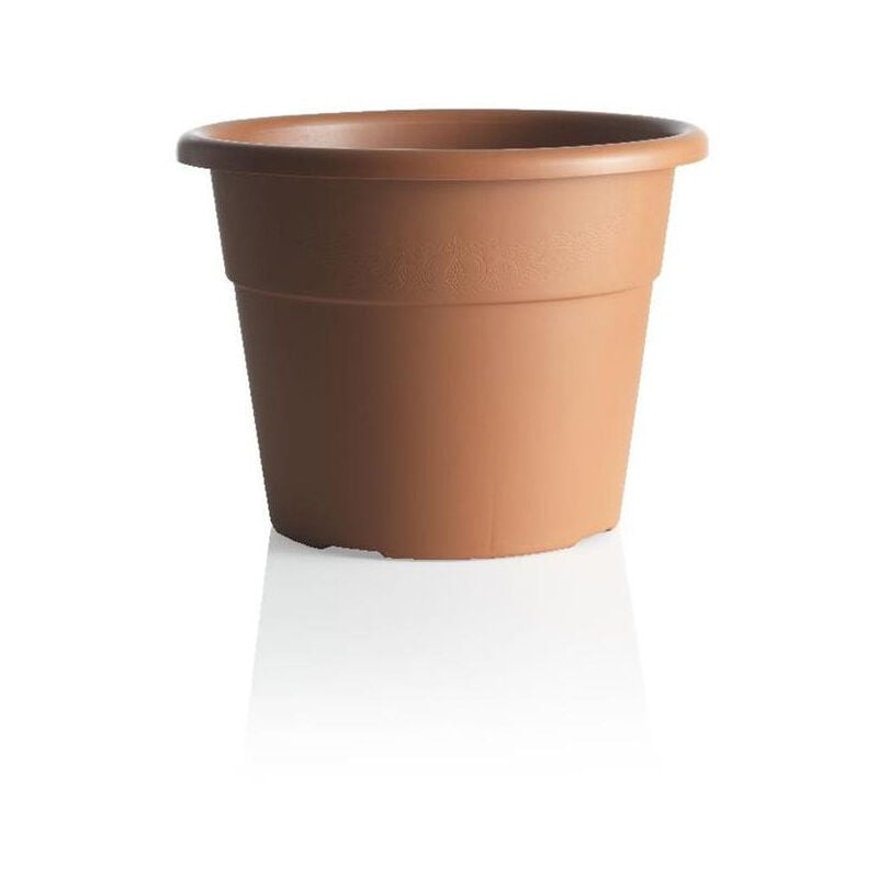 Bama - Pot de fleurs 'Hedera' en plastique - Terracotta - 21,6L - Livraison gratuite