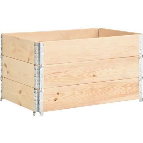 Jardinières surélevées 3 pcs 50 x 100 cm bois de pin solide