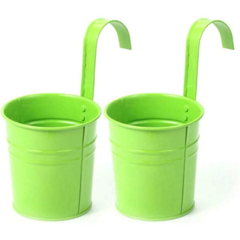 Jardinières suspendues en métal avec trous de drainage Jardinières d'extérieur, parfaites pour les jardins, les balcons, les clôtures, les patios et