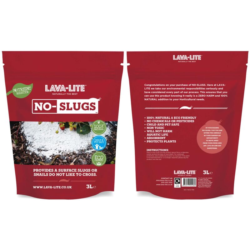 Anti-limaces, granulés de lave, 100% naturel, granulés de plantation pour plantes d'intérieur et d'extérieur - 3 litres - Jardinion