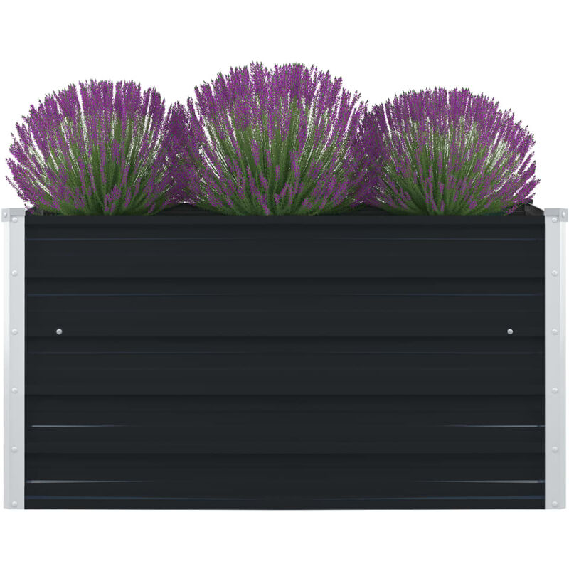 Jardinière 100 x 100 x 45 cm Acier galvanisé Anthracite