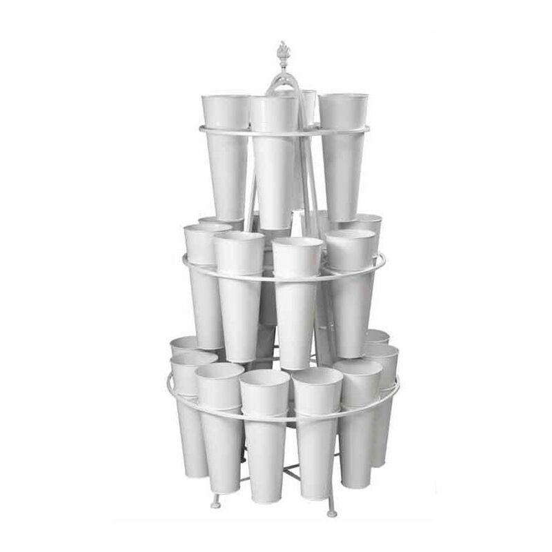 Jardinière 24 pcs blanc cm 82 x 151 h