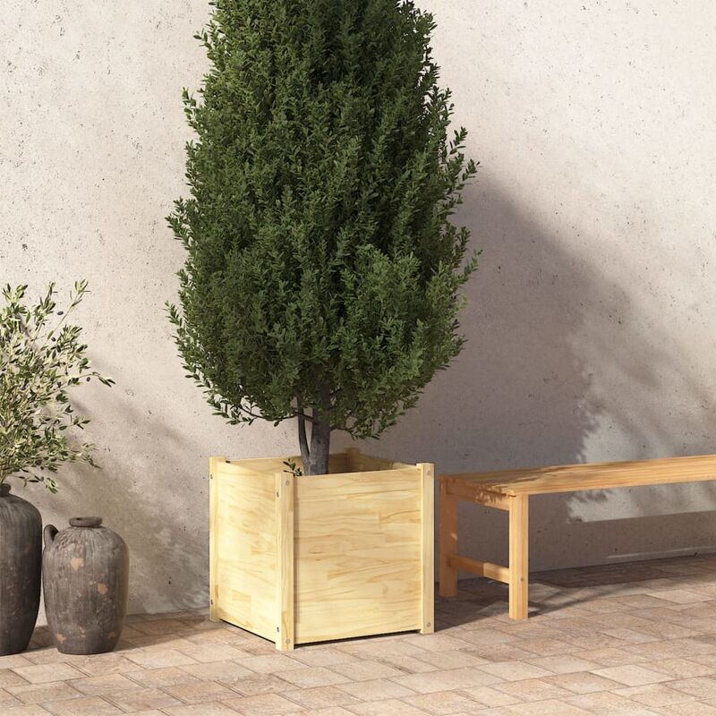 Jardinière 50x50x50 cm Bois de pin massif
