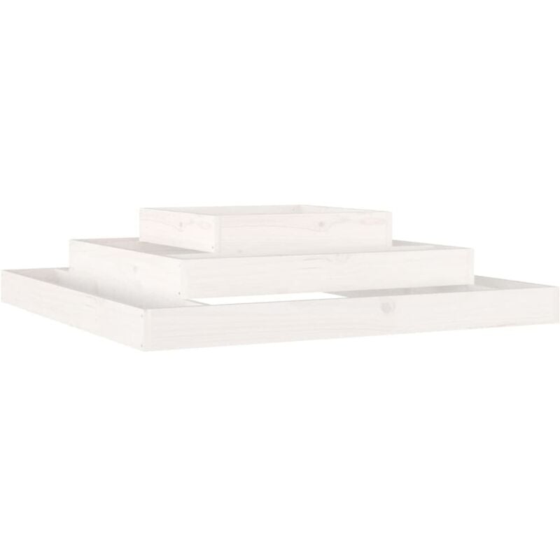 Vidaxl - Jardinière Blanc 110x110x27 cm Bois massif de pin